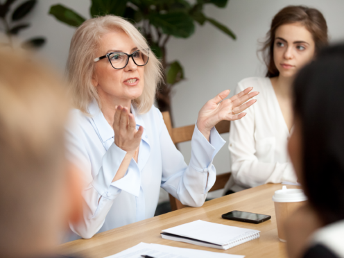 woman in meeting