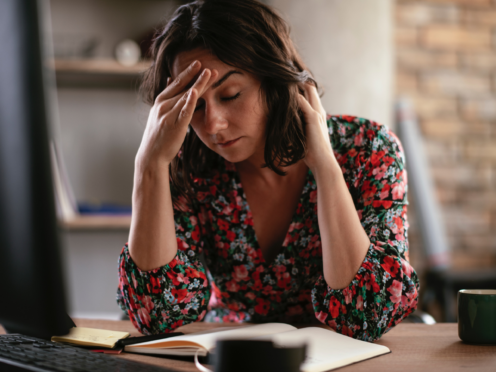 stressed and stuck woman